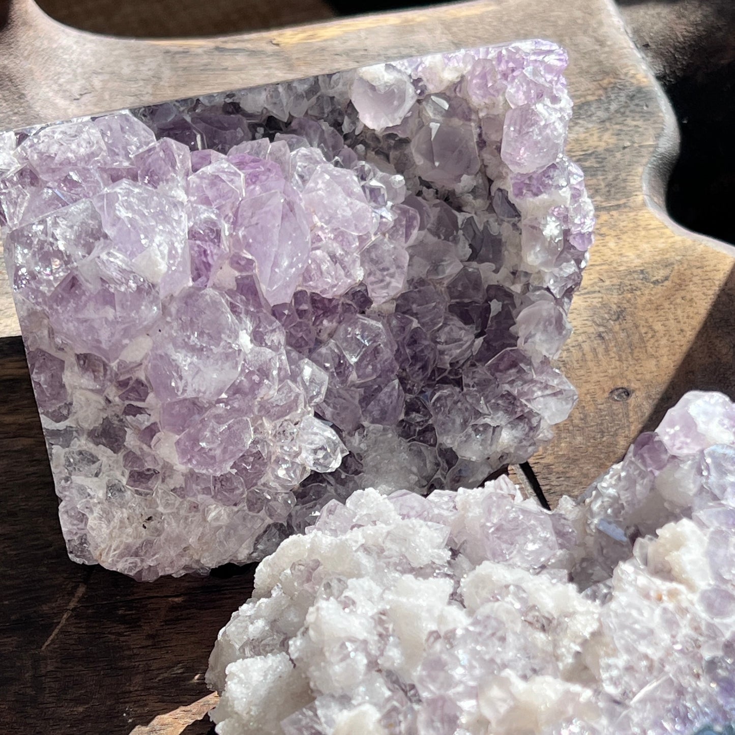 Amethyst Crystal Bookends
