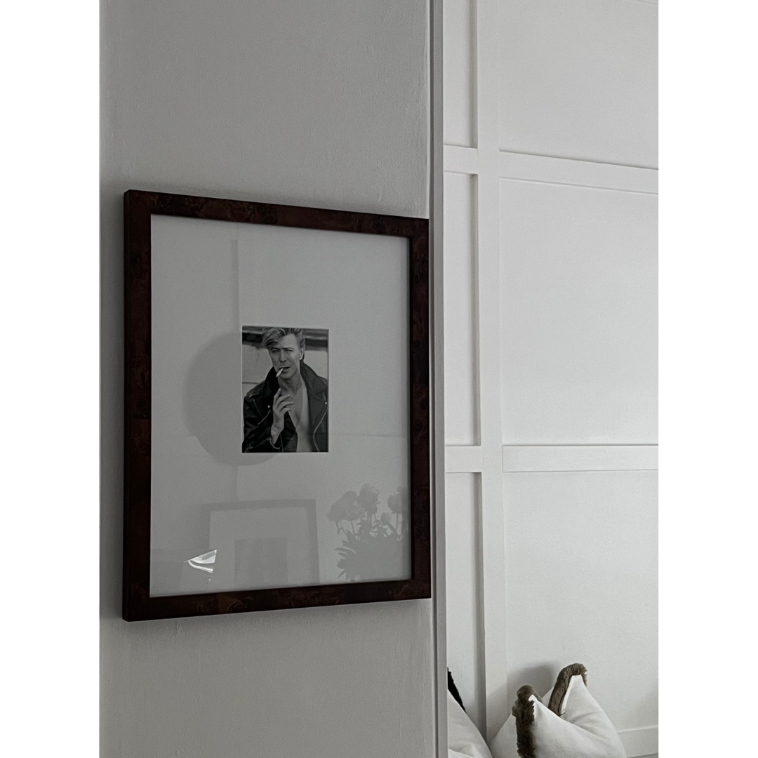 David Bowie by Herb Ritts in Burl Photo Frame.