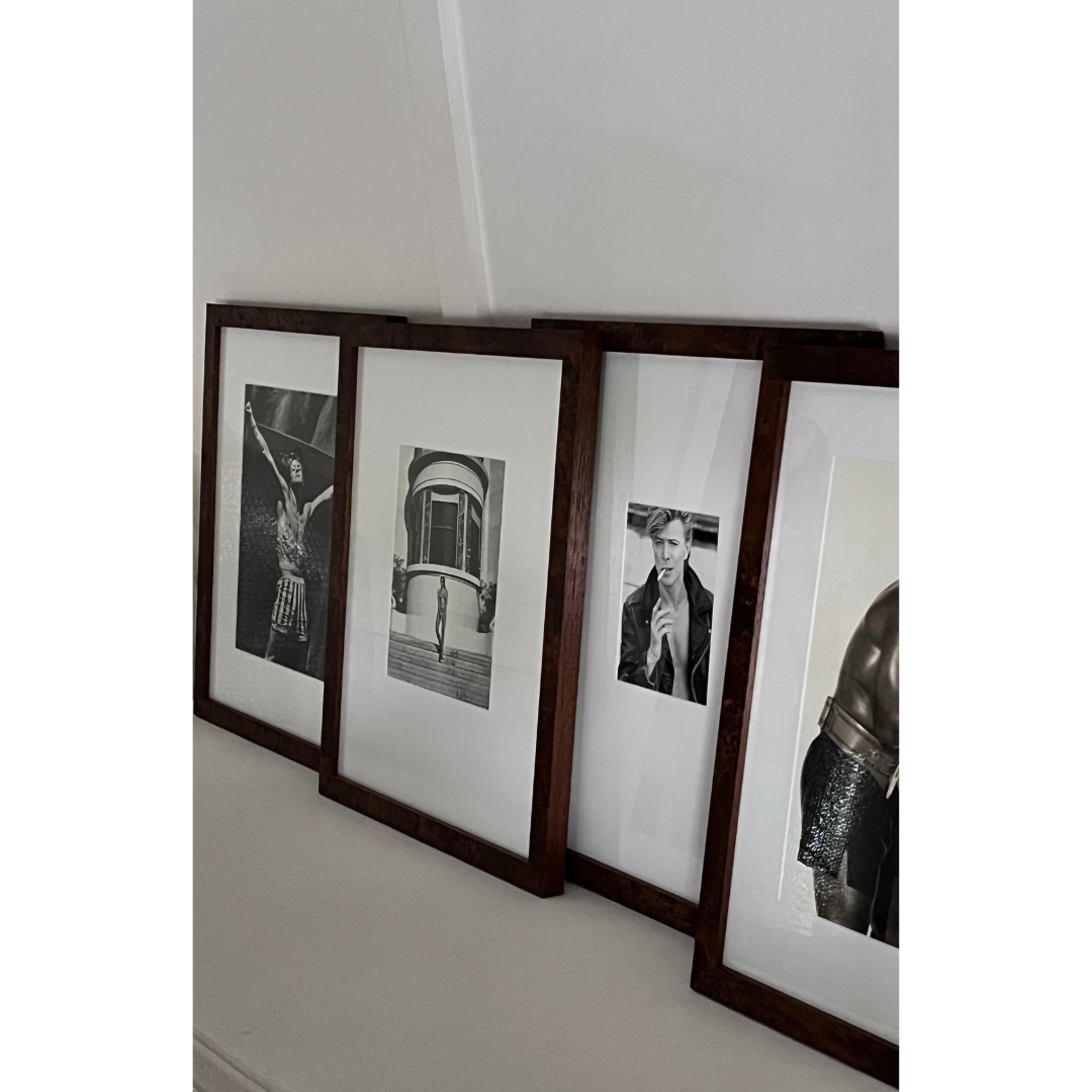 David Bowie by Herb Ritts in Burl Photo Frame.