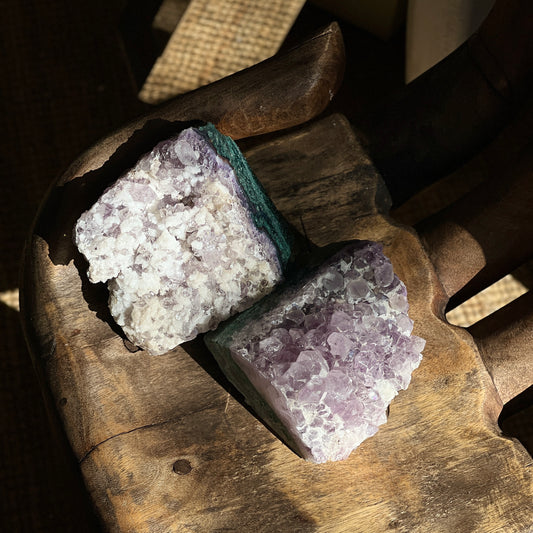 Amethyst Crystal Bookends