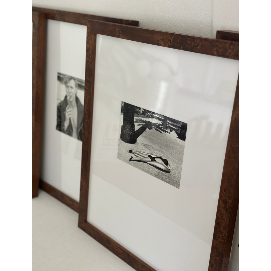 Antibes by Helmut Newton in Burl Photo Frame.