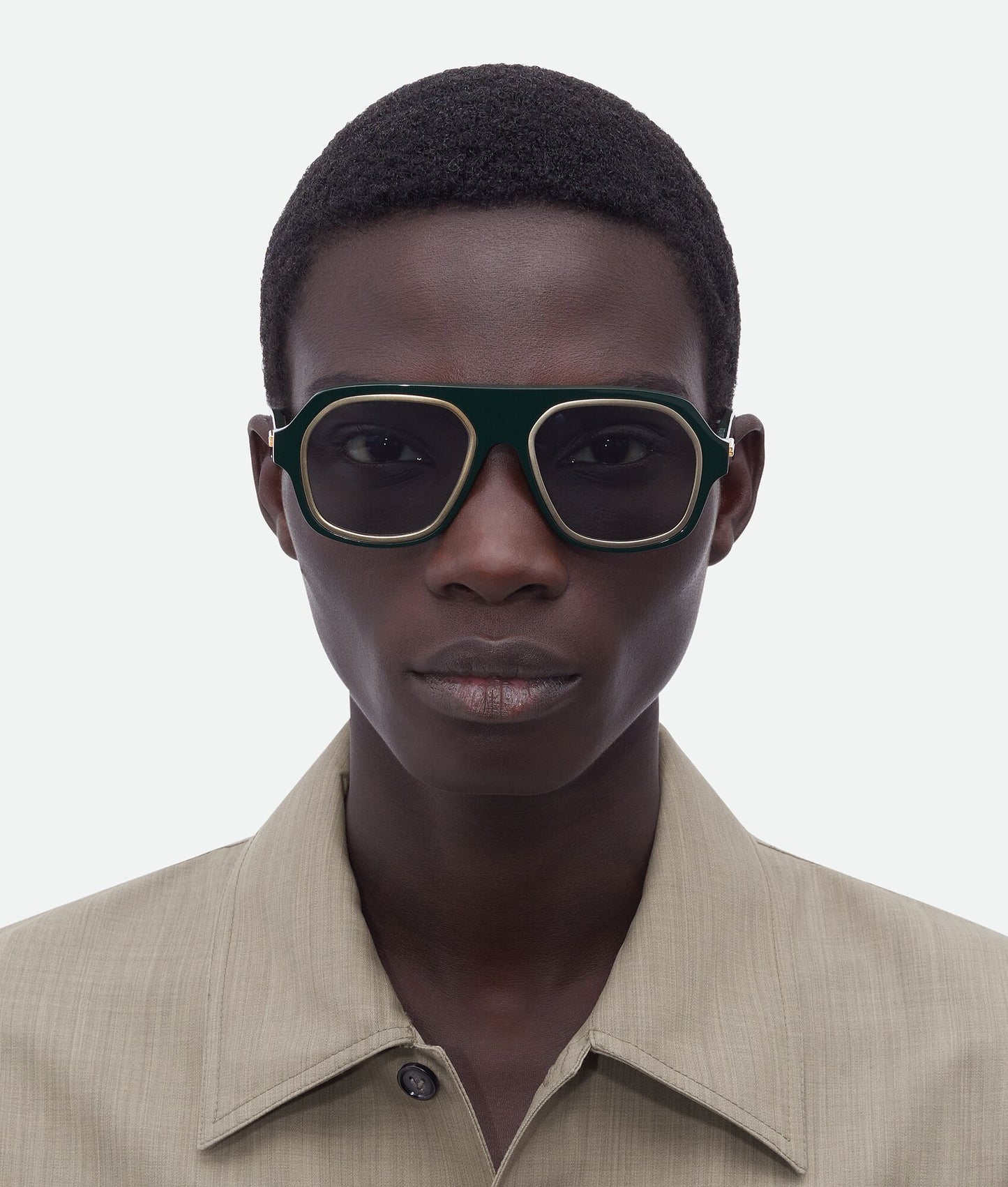 Bottega Veneta - Rim Aviator Sunglasses