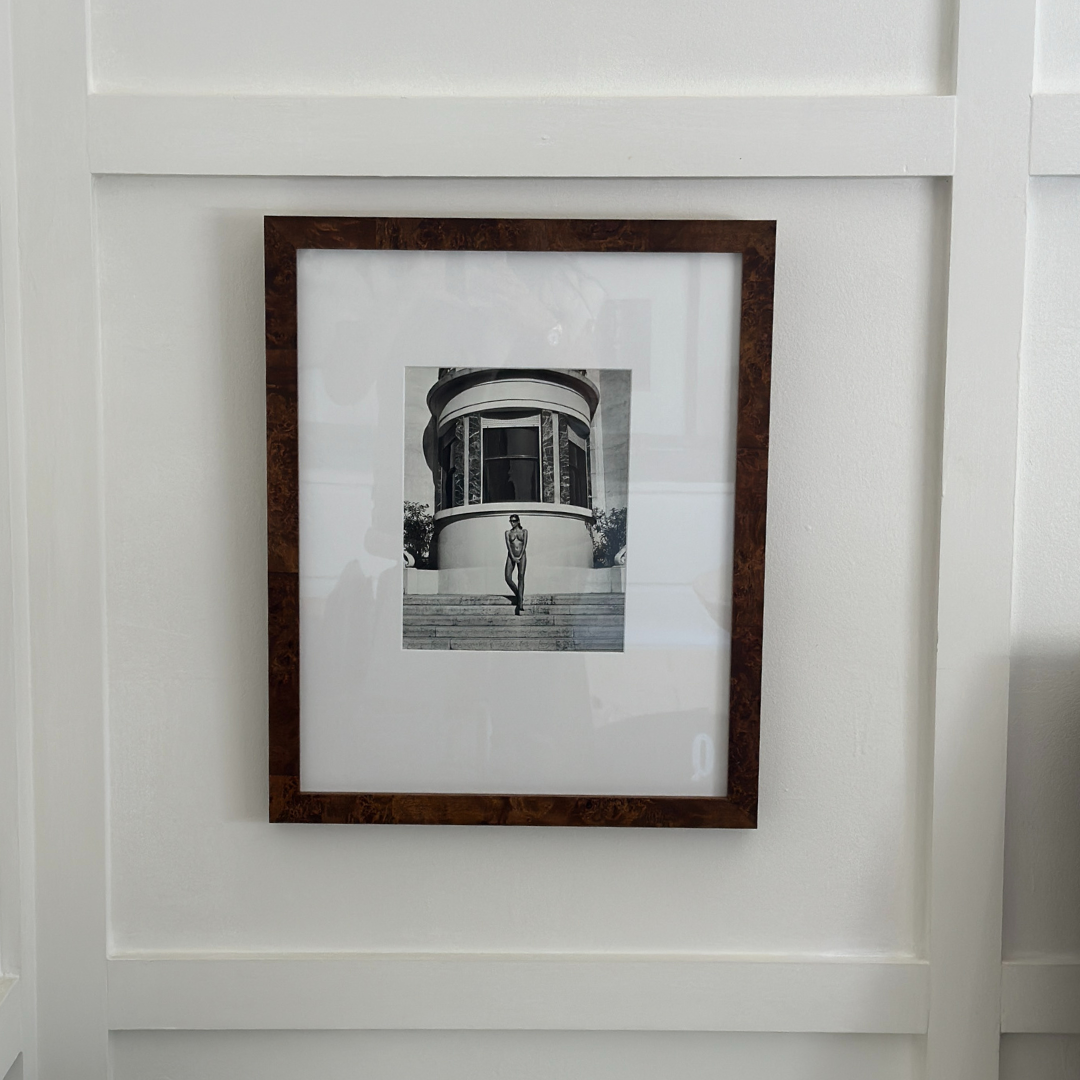 Brescia by Helmut Newton in Burl Photo Frame.