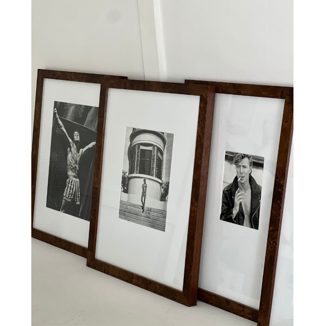 Brescia by Helmut Newton in Burl Photo Frame.