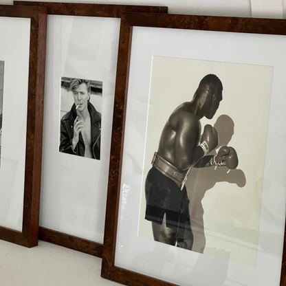 Iconic Mike Tyson by Herb Ritts in Burl Photo Frame.