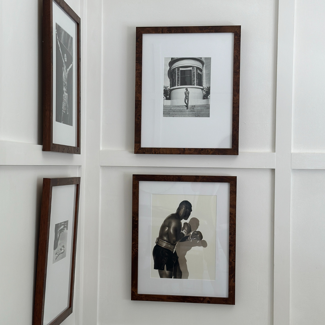 Iconic Mike Tyson by Herb Ritts in Burl Photo Frame.