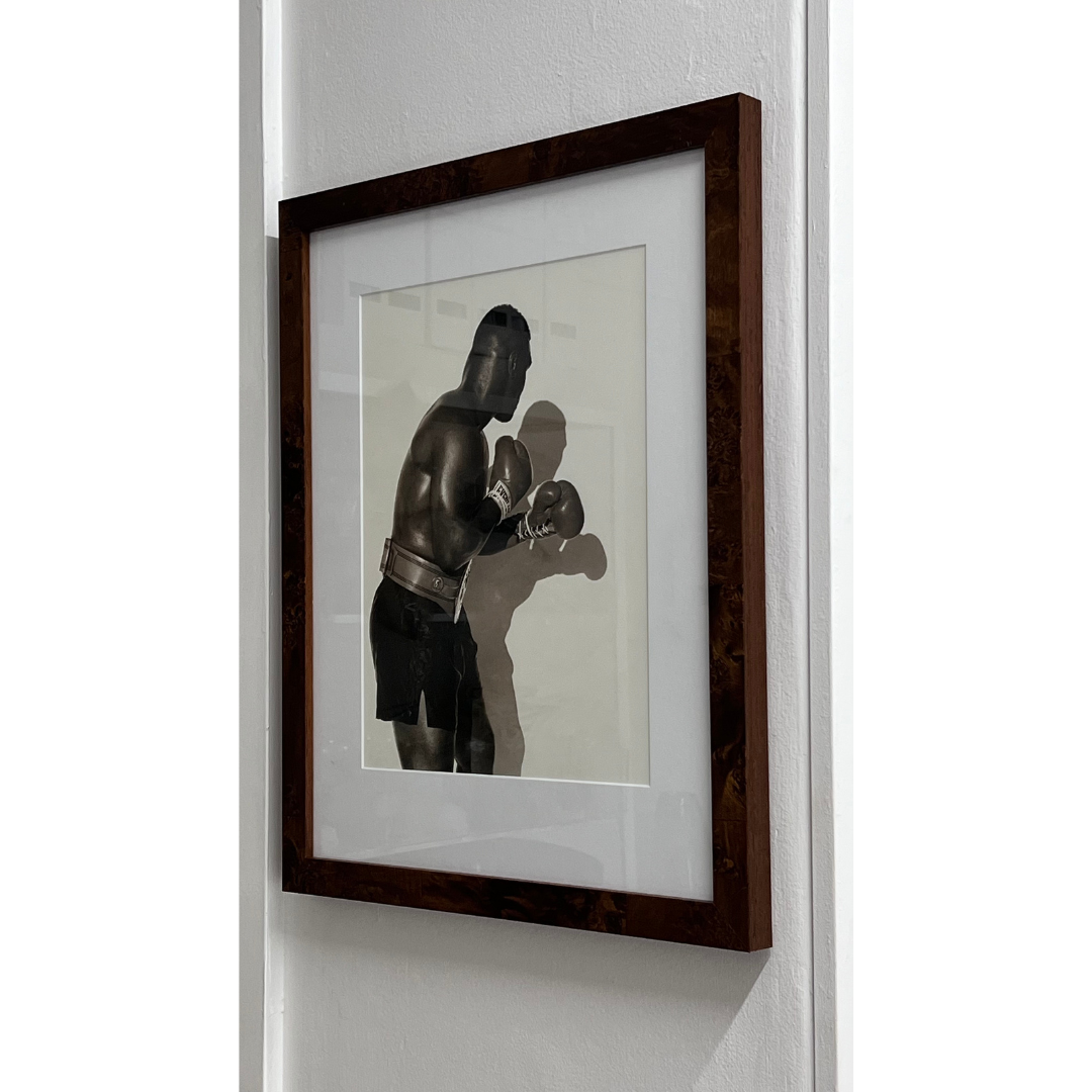 Iconic Mike Tyson by Herb Ritts in Burl Photo Frame.